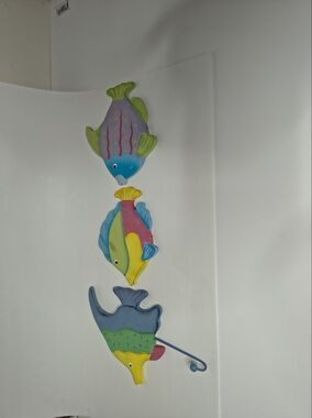 Colorful Decorative Fish Wall Accent - Multicolor